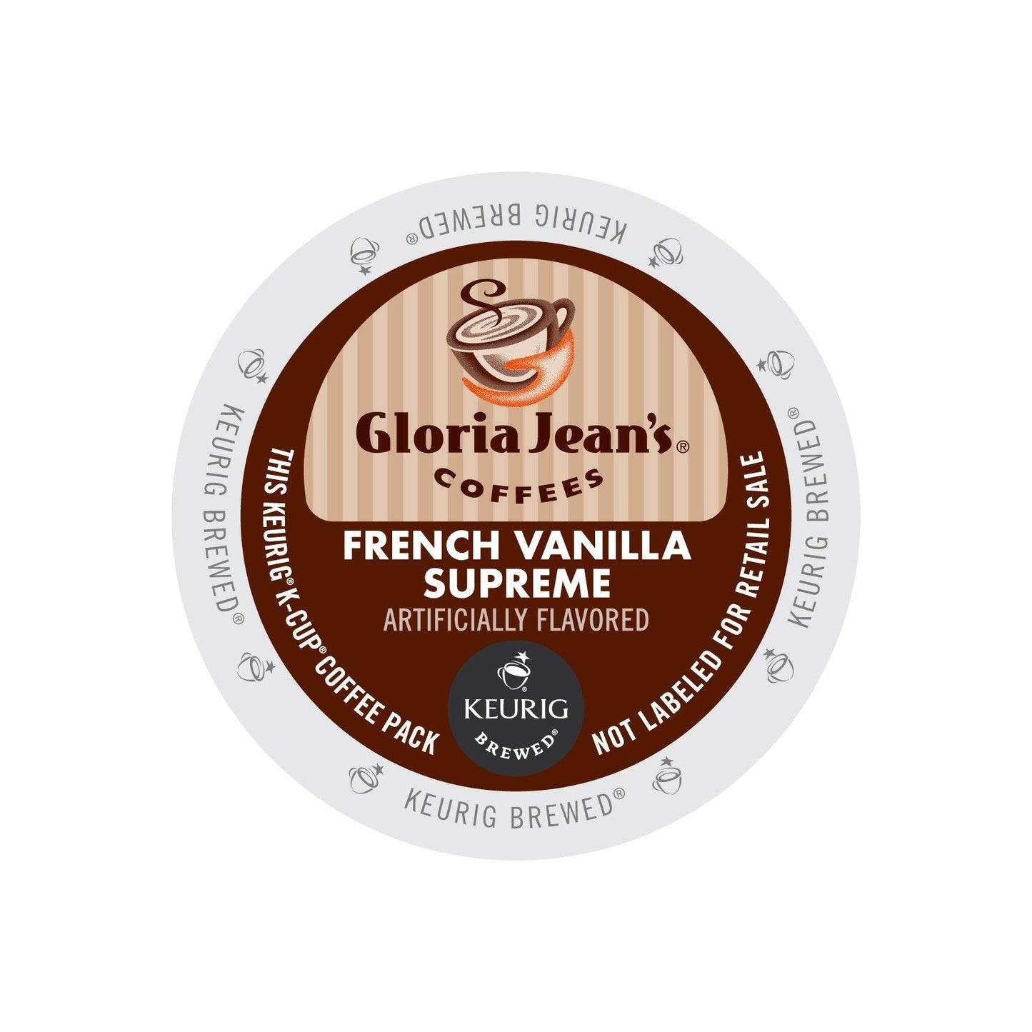 Gloria Jean's 60051046CT French Vanilla Supreme Coffee K-Cups, 96/carton