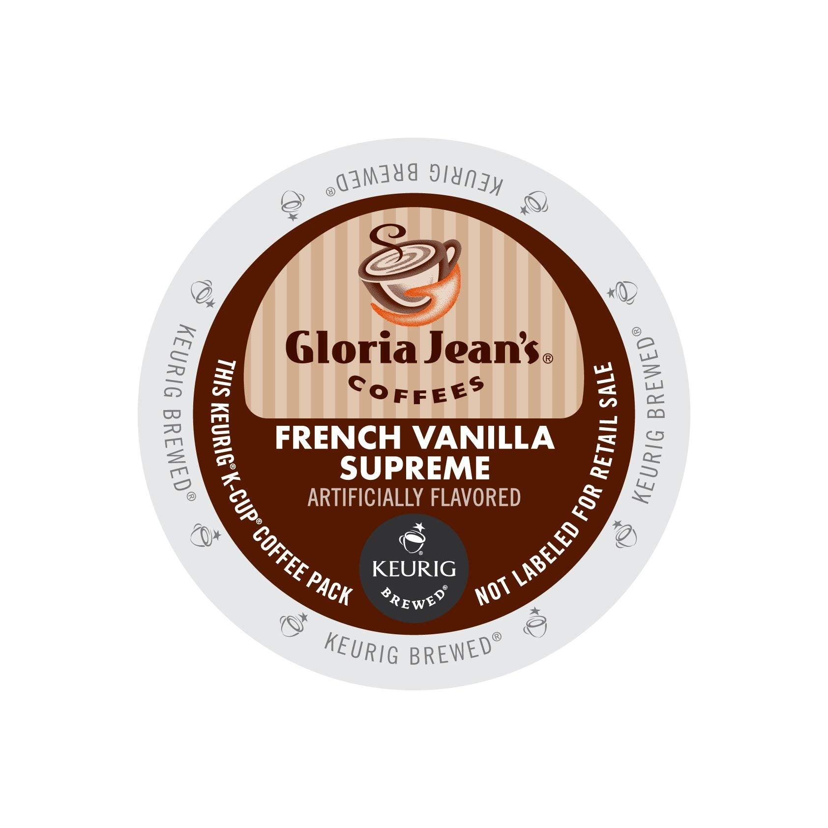 Gloria Jean's 60051046CT French Vanilla Supreme Coffee K-Cups, 96/carton