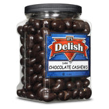 Dark Chocolate Covered Cashews by Its Delish, 3 LBS Jumbo Reusable Container (Jar) | Gourmet Dark Chocolate Cashews, Healthy Snacks Chocolate Nuts