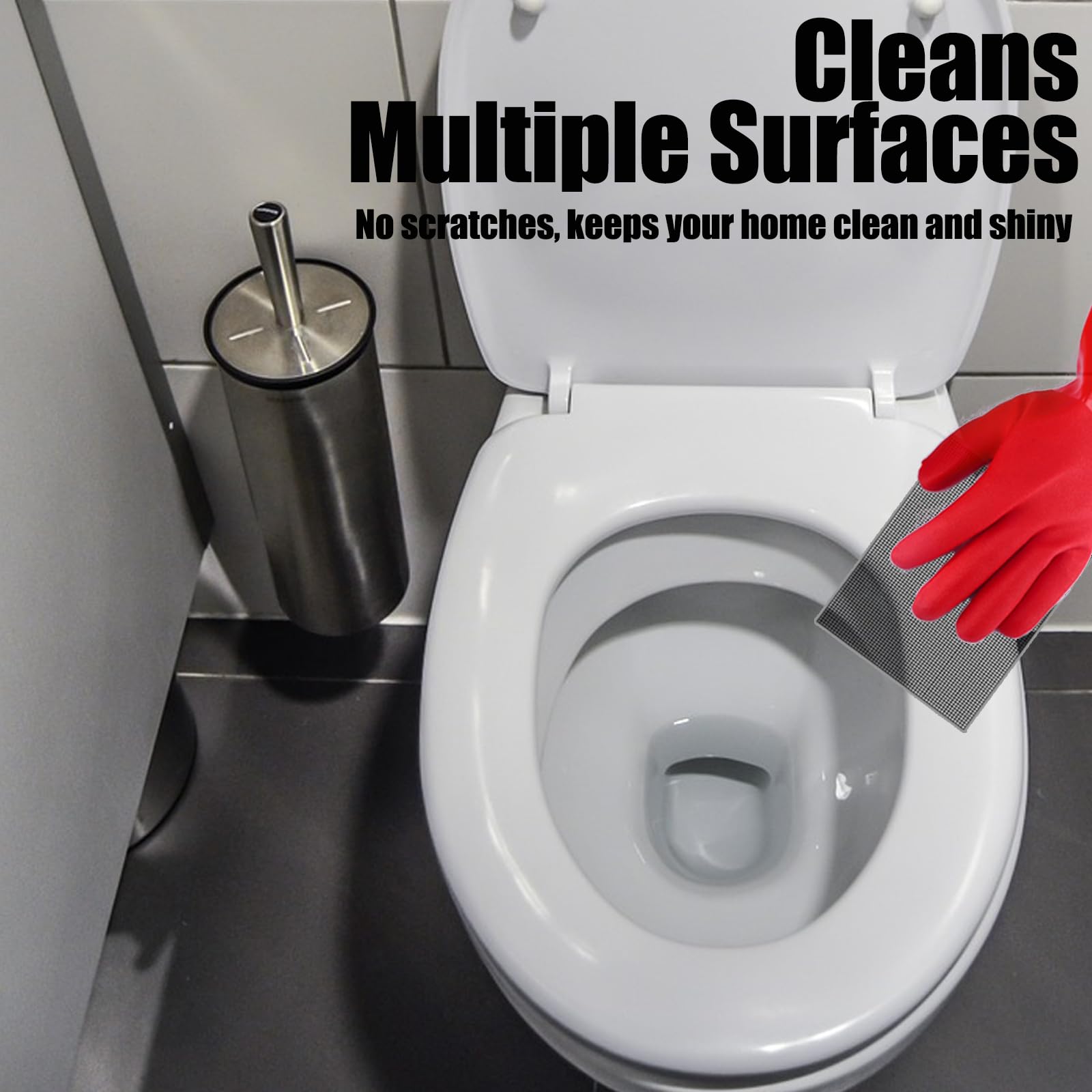 Qiveaory 2024 New Upgrade Toilet Cleaning Screens Toilet Cleaner Hard Water 5.5 x 4 Inch Flexible Scrubbing Pads Remove Calcium Deposits Carbon Rust