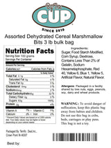 By The Cup Assorted Dehydrated Cereal Marshmallow Bits, 3 lb bulk bag
