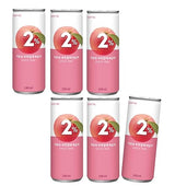 LOTTE 2% Soft Drink Peach/Plum Variety (240ml/Pack) (Peach, 6 Cans)