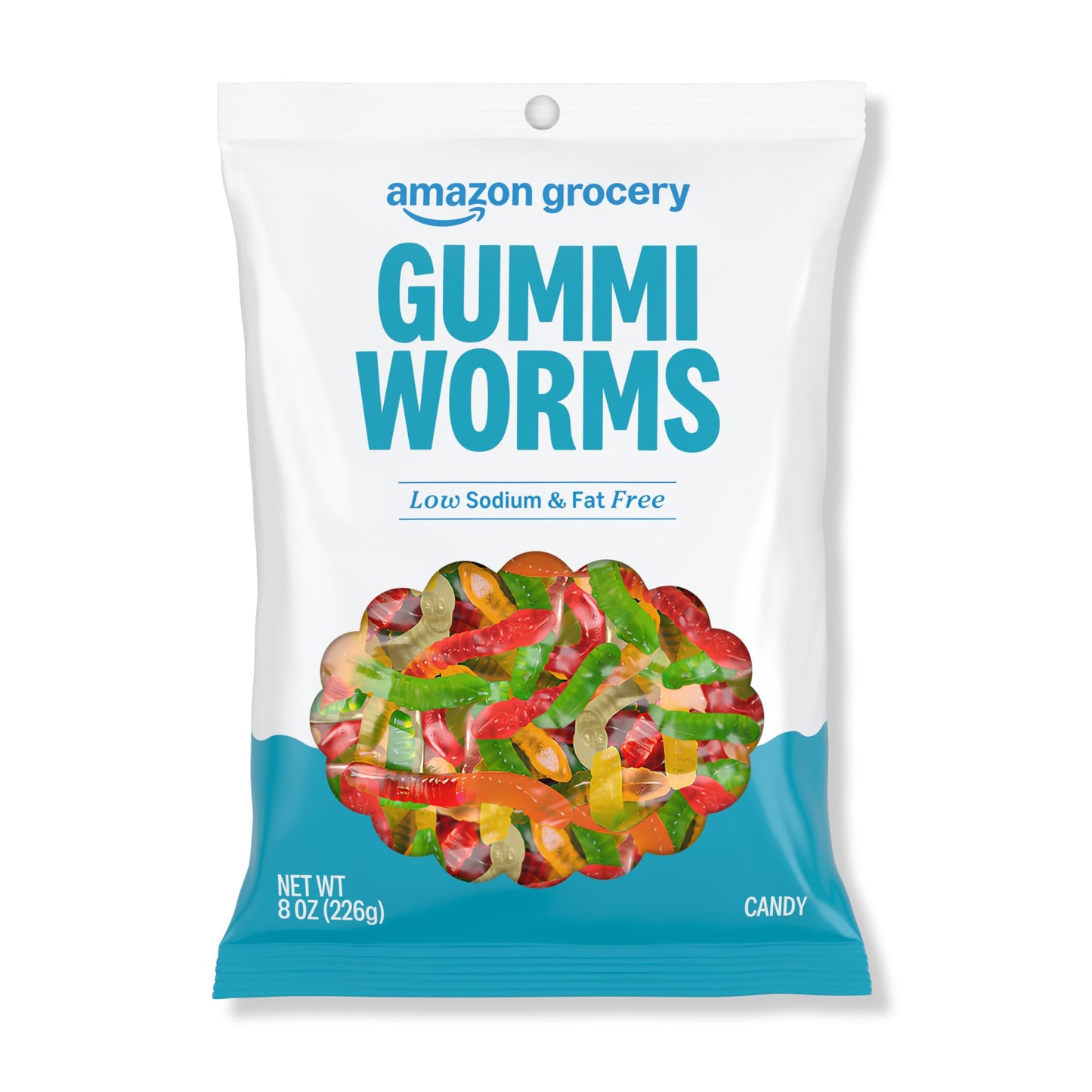 Amazon Grocery, Gummi Worms Candy, 8 Oz