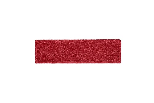 Rubbermaid Commercial Products 18 inch Adaptable Flat Mop Microfiber Pad, Red, for Janitorial/Professional Cleaners and Light-Duty Cleaning/Mopping