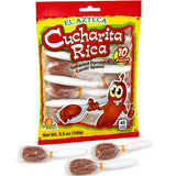 El Azteca Cucharita Rica Tamarind Flavored Candy Spoon, Chili Tamarind, 10 Pieces per Bag, Pack of 26, Made in Mexico