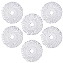 Spin Mop Heads Refill, Easy Wring Microfiber Replacement Pads for Deep Cleaning 6-Pack Universal Fit for Most Round Spin Mops