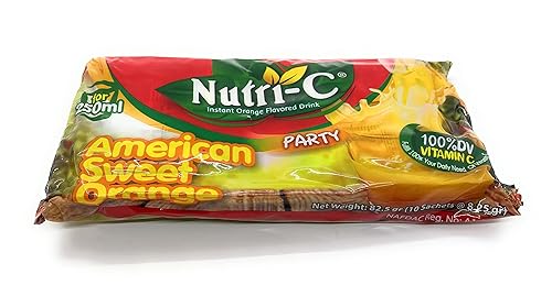 NutriC Nutri C - Nigerian Orange Drink Mix (10 Sachets)