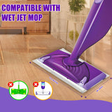 Mop Pad Refill Compatible with WetJet Spray Mop, Wet Jet Mopping Pads for All Purpose Multi Surface Hardwood Floor Cleaning, 4 Layers Thickened