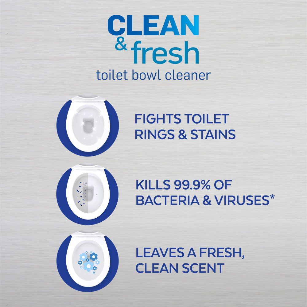 Lysol Clean & Fresh Toilet Bowl Cleaner, Ocean Fresh, 24 oz (Pack of 4)