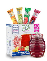 Klass Aguas Frescas, Powdered Drink Mix Variety Pack, 40 Singles Zero Sugar & Caffeine-Free Powder Packets, Water Drink Mix, Flavors: Cucumber