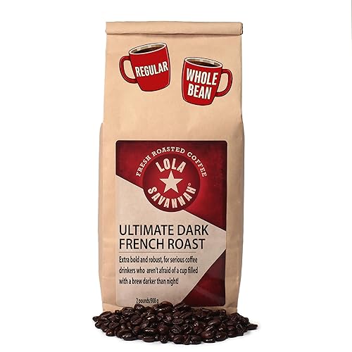 Lola Savannah Ultimate Dark French Roast Whole Bean Caffeinated Coffee, 2lb