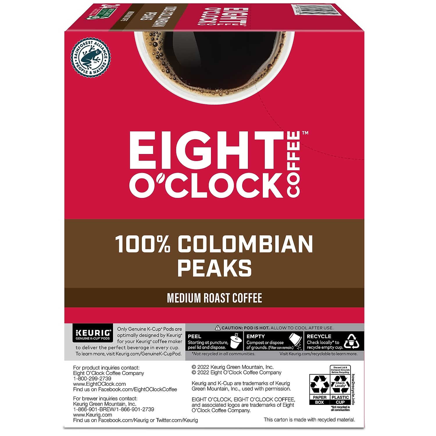 Eight O Clock Coffee, Colombian Peaks, 192 Count