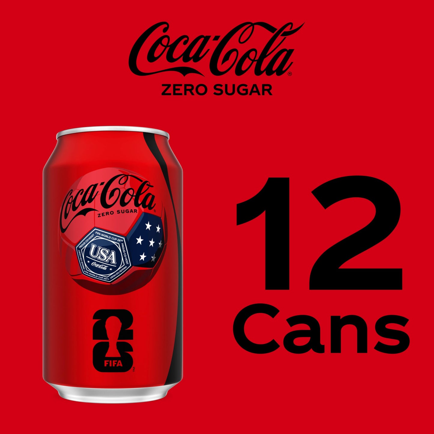 Coca-Cola Zero Sugar Soda, 12 fl oz Cans, 12 Pack - Classic Cola Soft Drink Fridge Pack