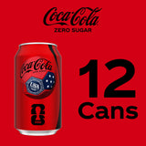 Coca-Cola Zero Sugar Soda, 12 fl oz Cans, 12 Pack - Classic Cola Soft Drink Fridge Pack