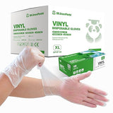 Dr.GreenPanda XL 1000pcs Clear Vinyl 3mil Disposable Food Safe Gloves for Food Service Food Prep Food Handling Cooking Cleaning Multipurpose Light