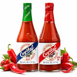 Crystal Hot Sauce & Extra Hot Sauce Combo 6 oz - One of Each, One Original and One Extra Hot Louisiana Cayenne Pepper Sauce, Bold Flavor and Fiery