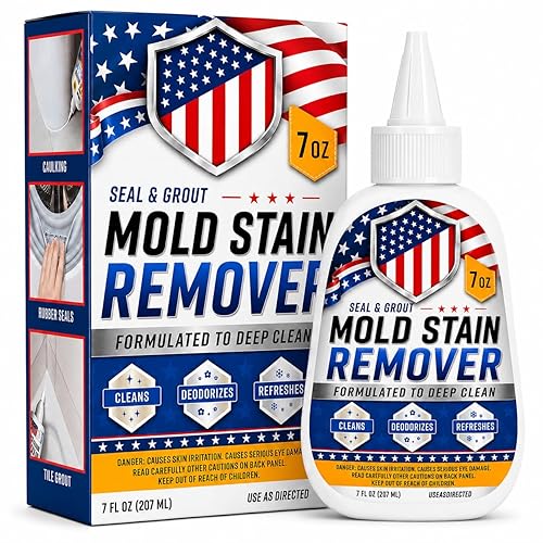 DUOYHIEL Mold Stain Cleaner Gel for Grout, Caulk & Shower Corners, Thick Bathroom Cleaning Gel for Tile Lines, Sink Edges, Silicone Sealant and Rubber