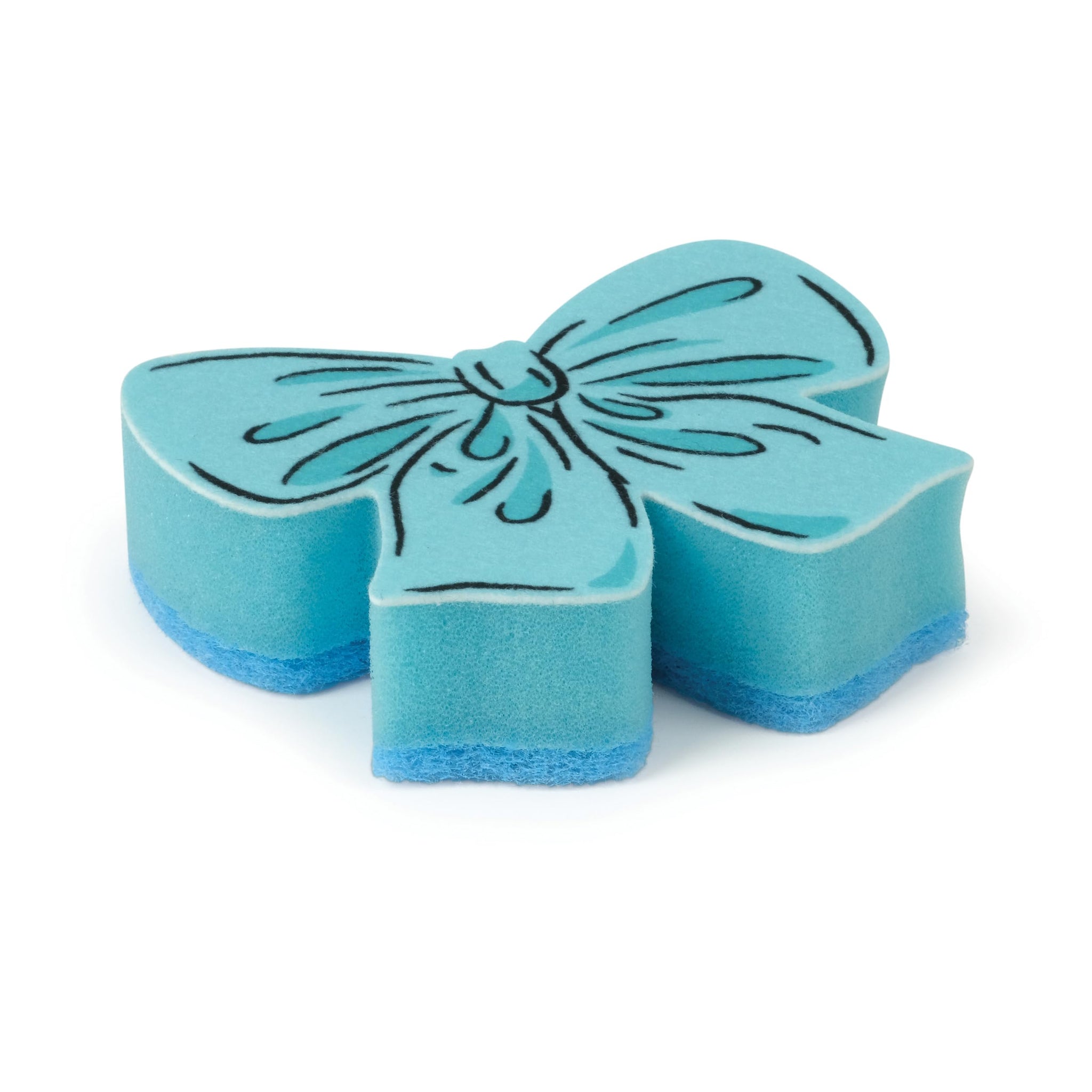 Genuine Fred Tidy Ties Coquette Bow Sponges, Set of 2, Pink and Blue, Durable Layered Sponges, Girly Coquette Kitchen Accessory, Gift-Ready Packaging