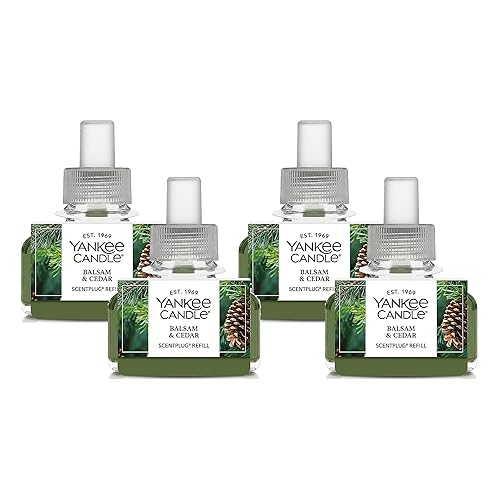 Yankee Candle ScentPlug Refill, Balsam & Cedar Juniper Berry Scented Oil, Plug In Air Freshener for Home Long Lasting Continuous Fragrance, 0.625 Oz