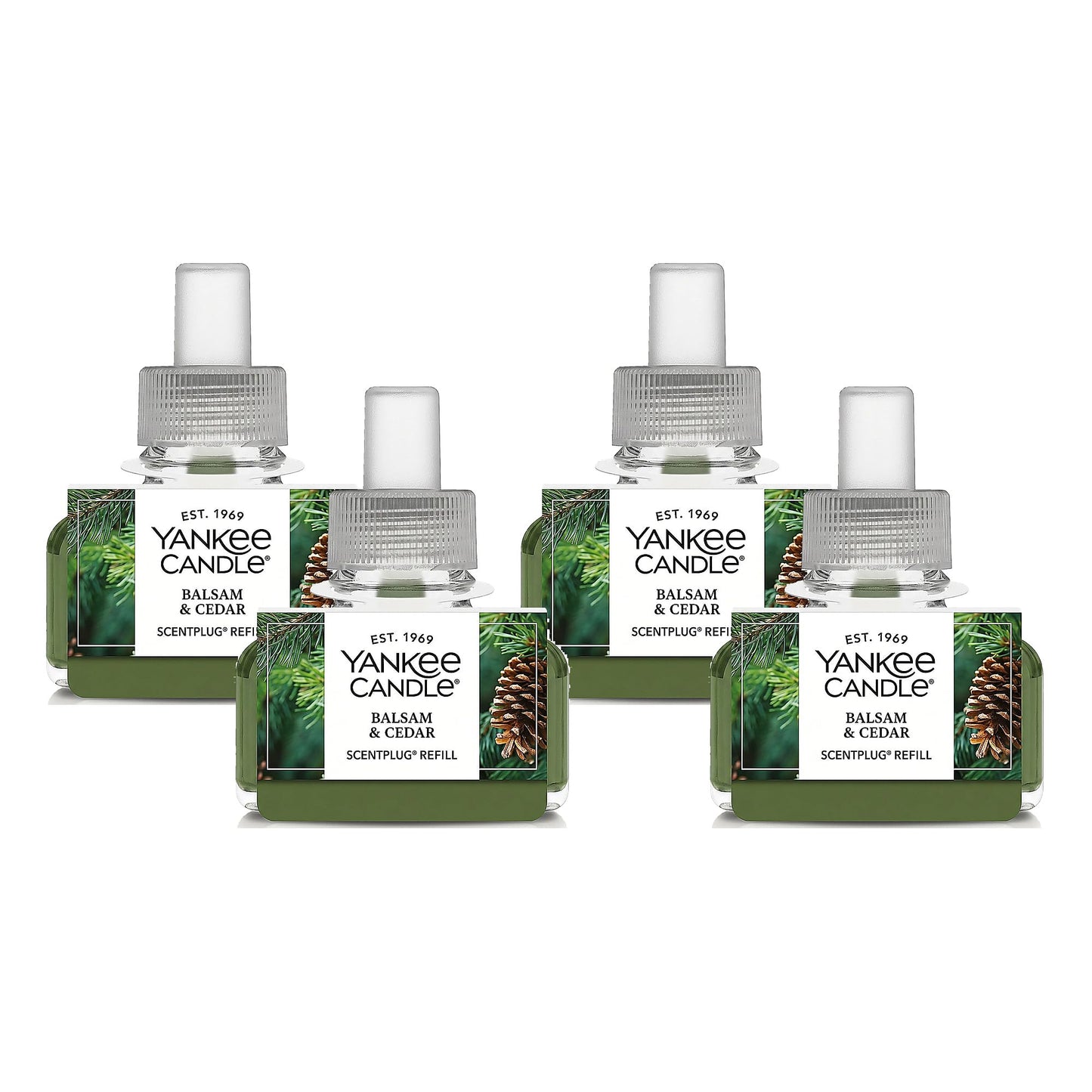 Yankee Candle ScentPlug Refill, Balsam & Cedar Juniper Berry Scented Oil, Plug In Air Freshener for Home Long Lasting Continuous Fragrance, 0.625 Oz
