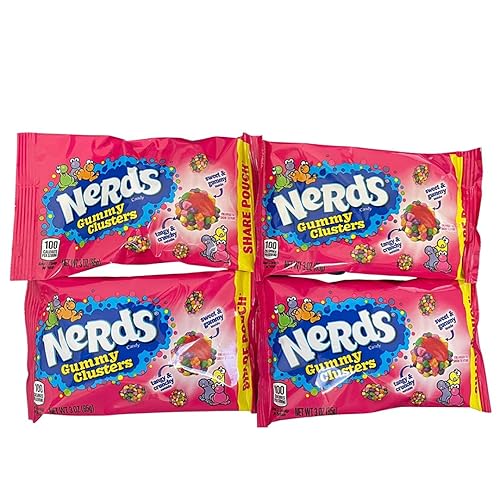 Nerds Candy Gummy Clusters Share Pouch 3 oz Chewy Candy - PACK OF 10
