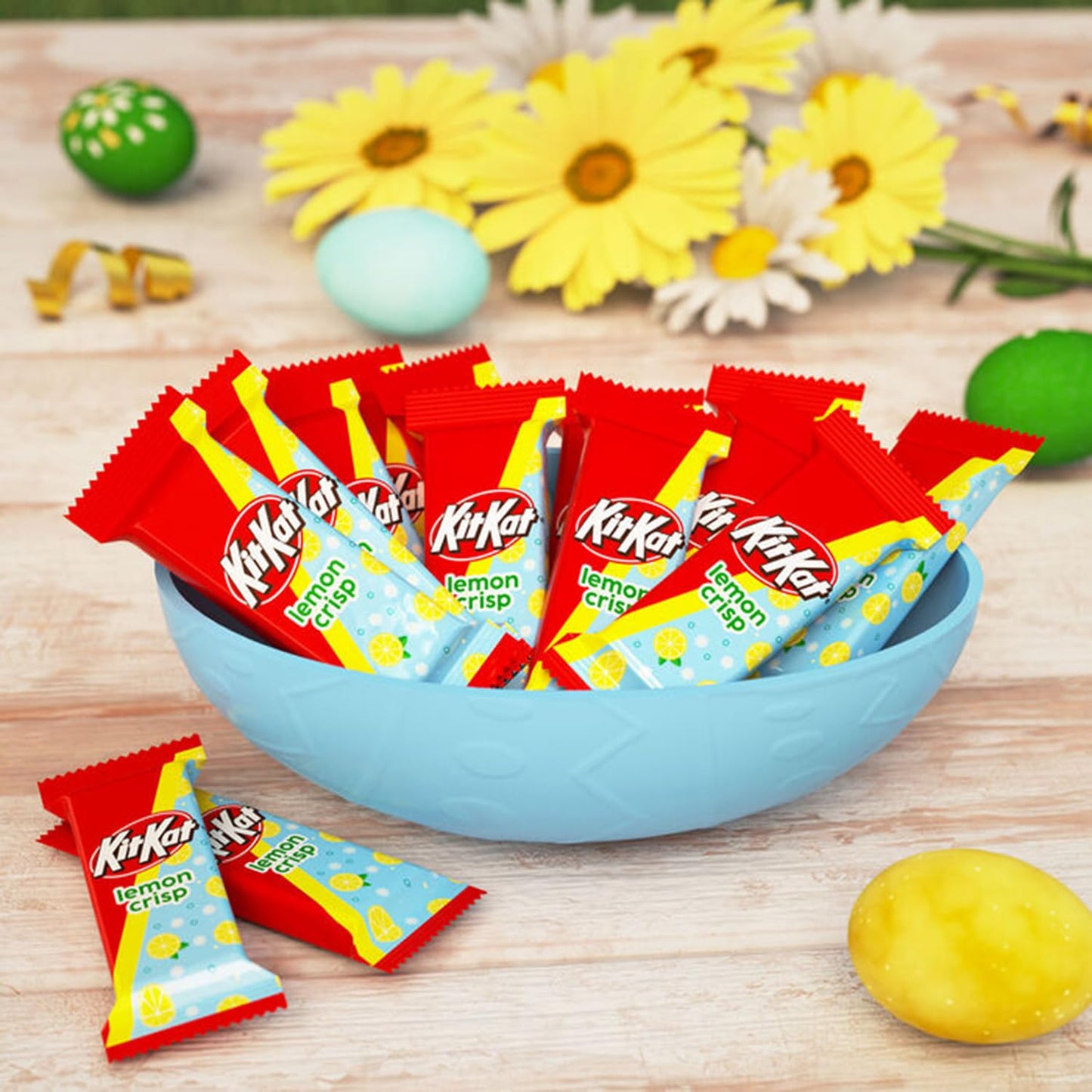 KIT KAT Lemon Crisp Wafer Candy, Snack Size Individually Wrapped Bars, Refreshing Lemon Flavored Creme with Crispy Wafers, Bulk Candy Bag, Approx. 62