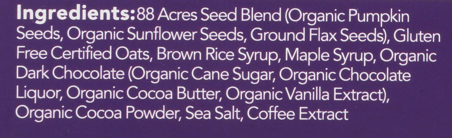 88 Acres Double Chocolate Mocha Granola Bar 9 Count, 1.6 OZ
