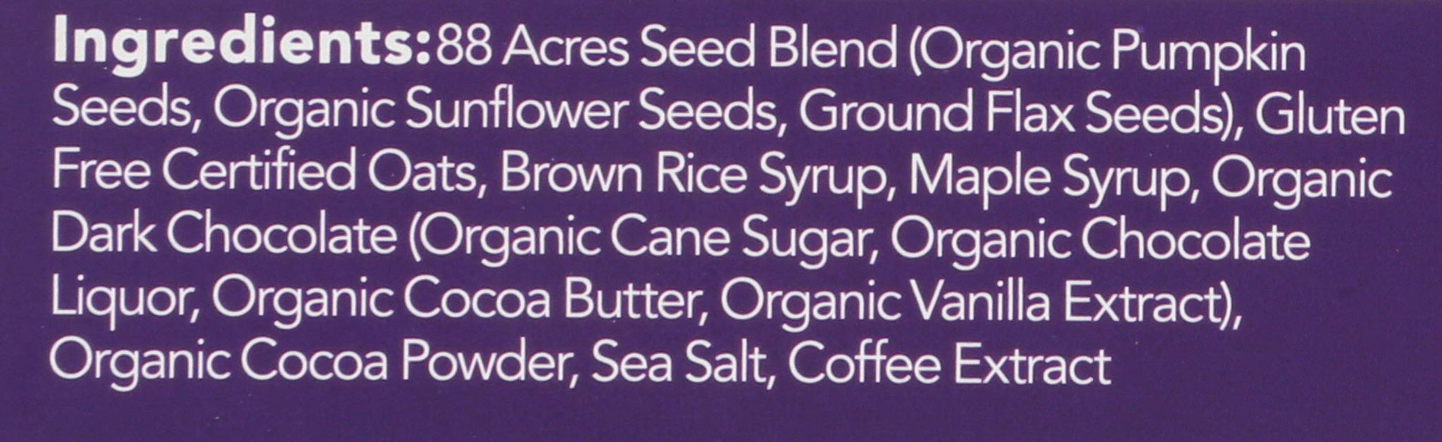88 Acres Double Chocolate Mocha Granola Bar 9 Count, 1.6 OZ