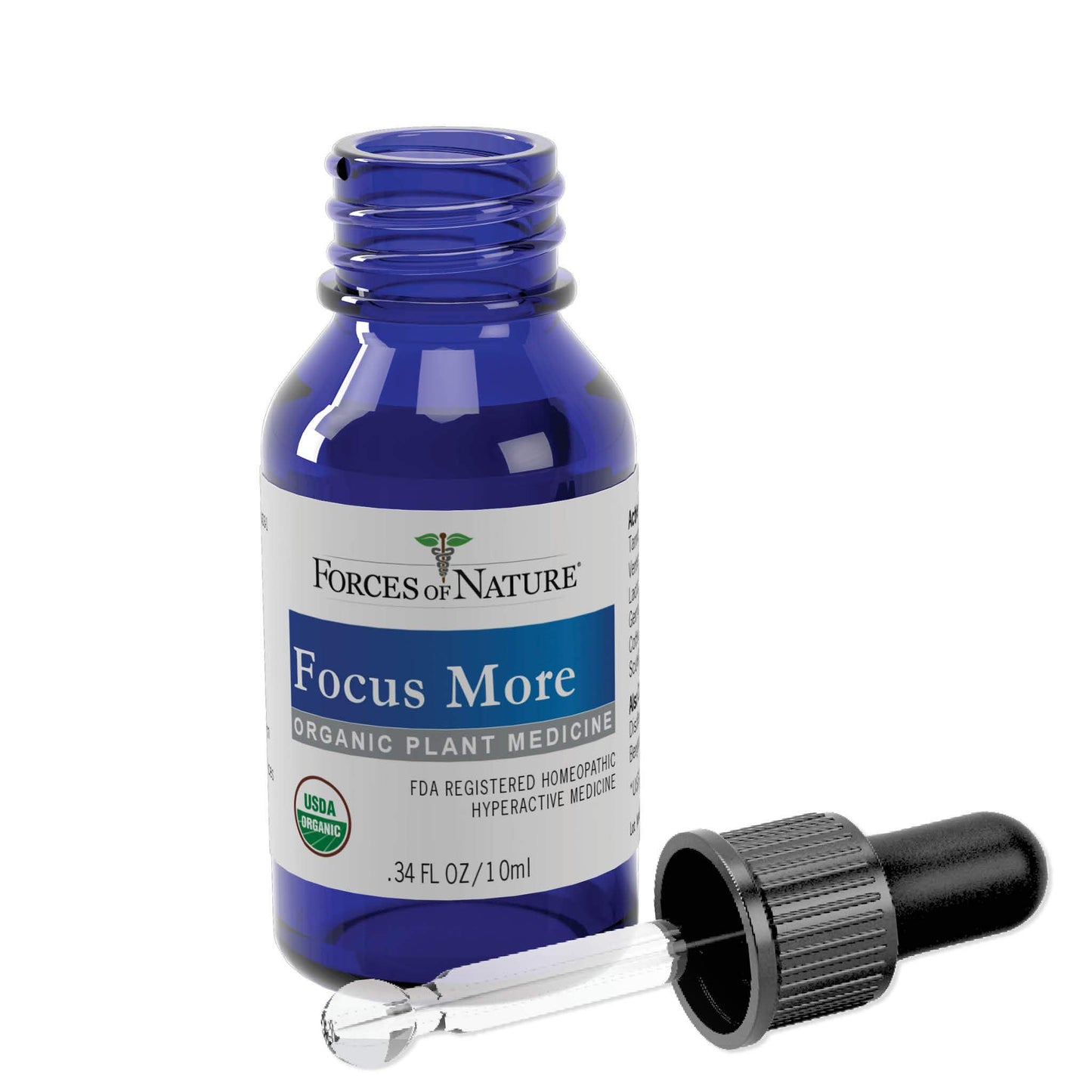 Forces of Nature Organic, Natural Focus More Brain Health Support with Dandelion & Wild Lettuce, Sublingual Tincture Helps Support Memory