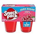 Snack Pack Zero Sugar Cherry Flavored Low Calorie Juicy Gels Cups, 3.25 oz., 4-Count