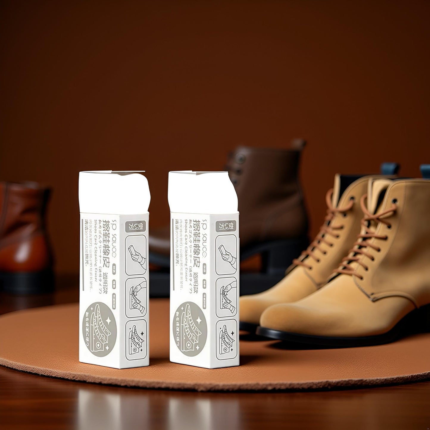 2Pcs White Suede and Nubuck Eraser,Nubuck Suede Eraser for Sneaker Shoes Canvas Cleaning Eraser Dirt Remover for Leather Shoes Boot Scuffs Stains