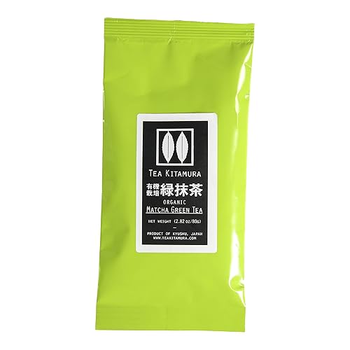 Organic Single-origin Japanese Matcha Green Tea (Ryoku-cha with Matcha) Loose Leaf 2.82 oz (80g) by Tea Kitamura