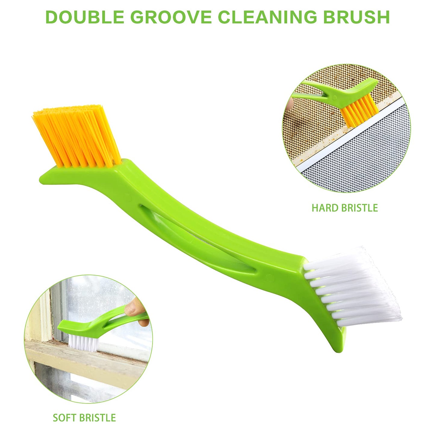 8 Pack Grout Cleaner Brush, Hand-held Groove Gap Cleaning Tools Tile Joint Scrub Brush to Deep Clean, Household Cleaning Brushes for Window Door