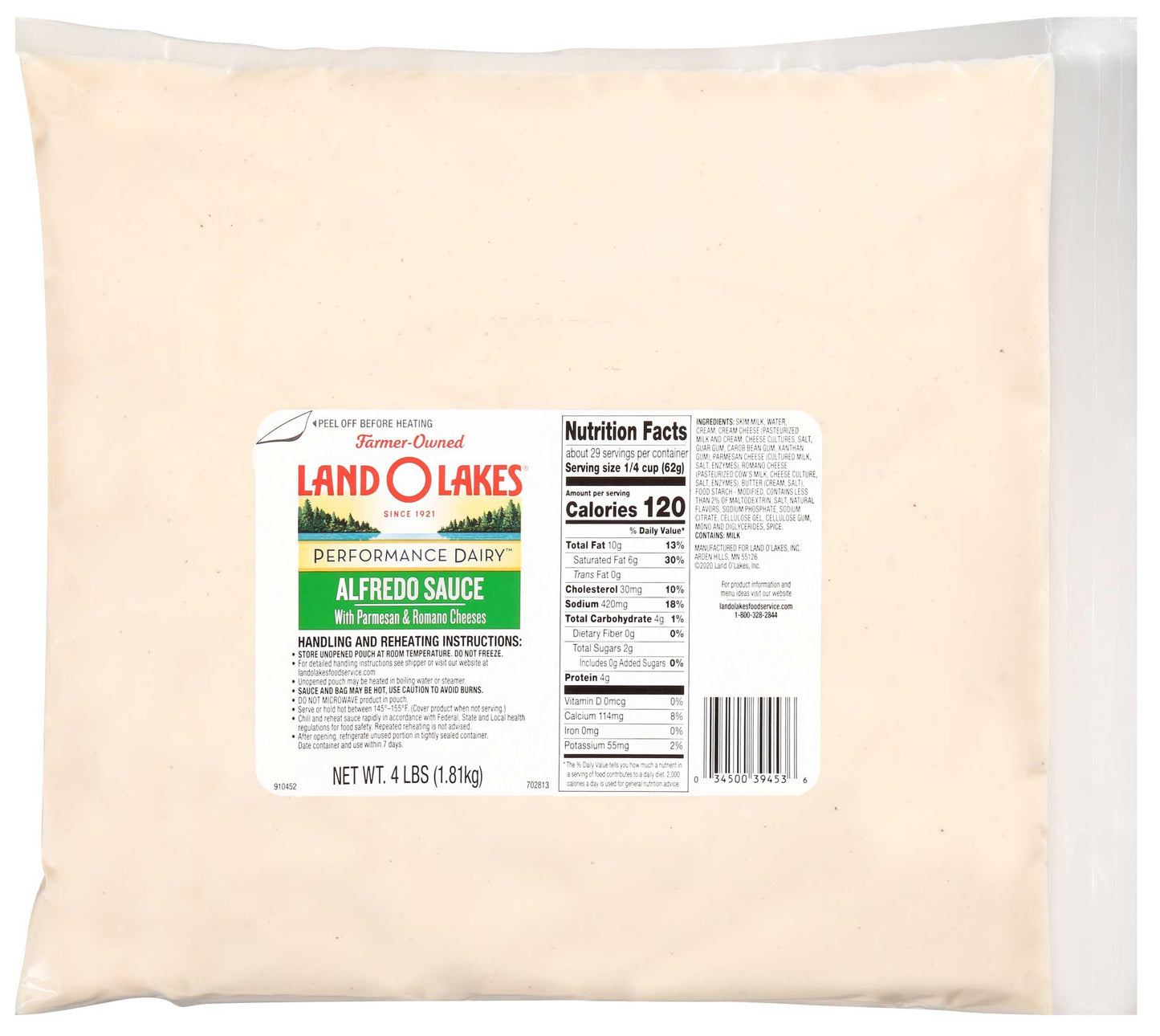 Sauce Alfredo, 64 Ounce -- 6 per Case