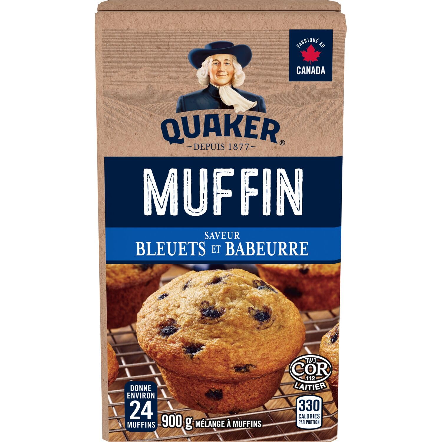 Quaker Muffin Mix Blueberry 900g makes 24 muffins (Imported from Canada)