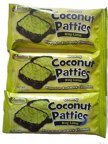 Anastasia Confections Creamy Coconut Patties Dipped In Real Dark Chocolate Pack Of 3