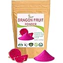 Indus Farms Red Dragon Fruit Powder (Pitaya Powder) - Vibrant Pink Color for Smoothies, Drinks & Baking - Fine Easy-Mix Powder for Natural Coloring