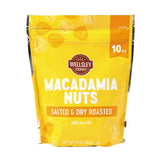 Wellsley Farms Salted & Dry Roasted Macadamia Nuts (1 Bag), Lightly Seasoned with Sea Salt, 10 oz Resealable Bag - Kosher, Keto-Friendly.