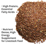 New Country Organics | Organic Flaxseed for Livestock | Certified Organic and Non-GMO | Feed Grade | 40 lbs