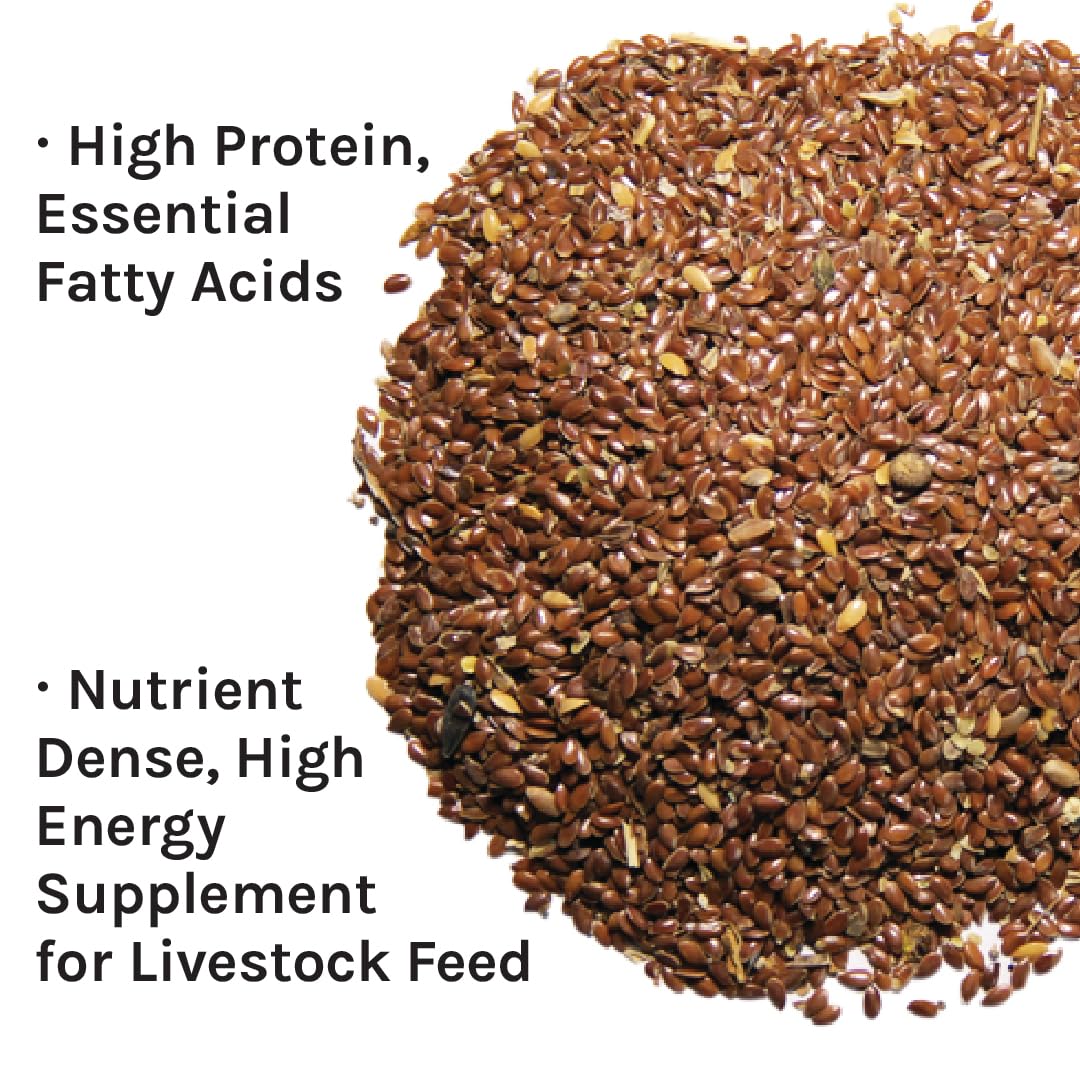 New Country Organics | Organic Flaxseed for Livestock | Certified Organic and Non-GMO | Feed Grade | 40 lbs