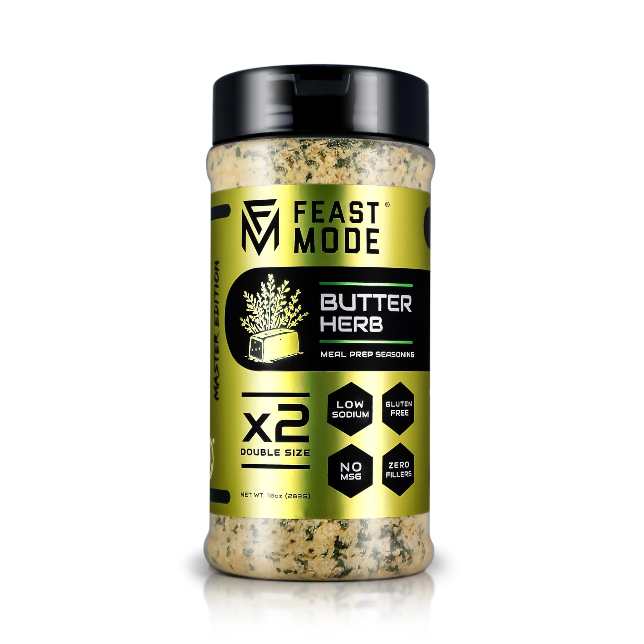 Butter Herb Seasoning | Feast Mode Flavors 10oz Master Edition | Low Sodium | Low Calorie | Zero Artificial Fillers Binders or Dyes | Natural Meal