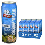 Amy & Brian Non-GMO Coconut Water, Original, 17.5 Fl Oz (Pack of 12)