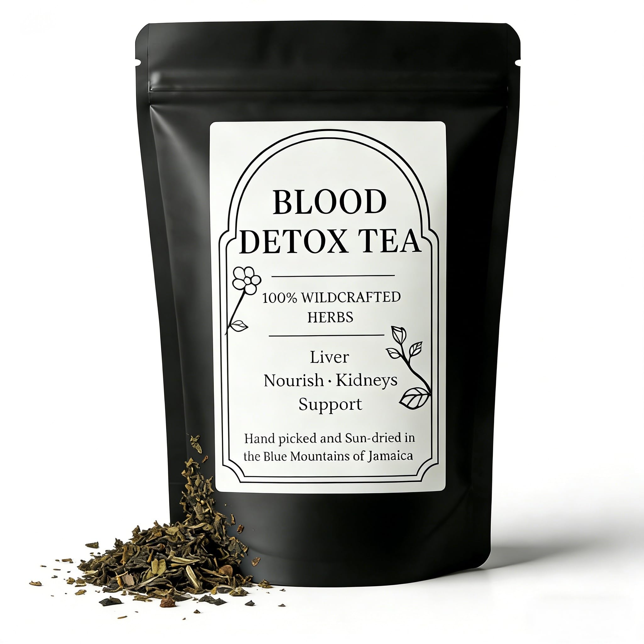 Blood Detox Tea Jamaica, Blood Detox Tea From Jamaica, Rich in Cinnamon, Flower Flagweed, Burdock Root and Wild Cinnamon Leaves, 100% Natural Wild
