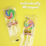 Mini Sweet & Sour Swirl Lollipops, Sucker Mix, Individually Wrapped Candy, Party Favors, 14 Count