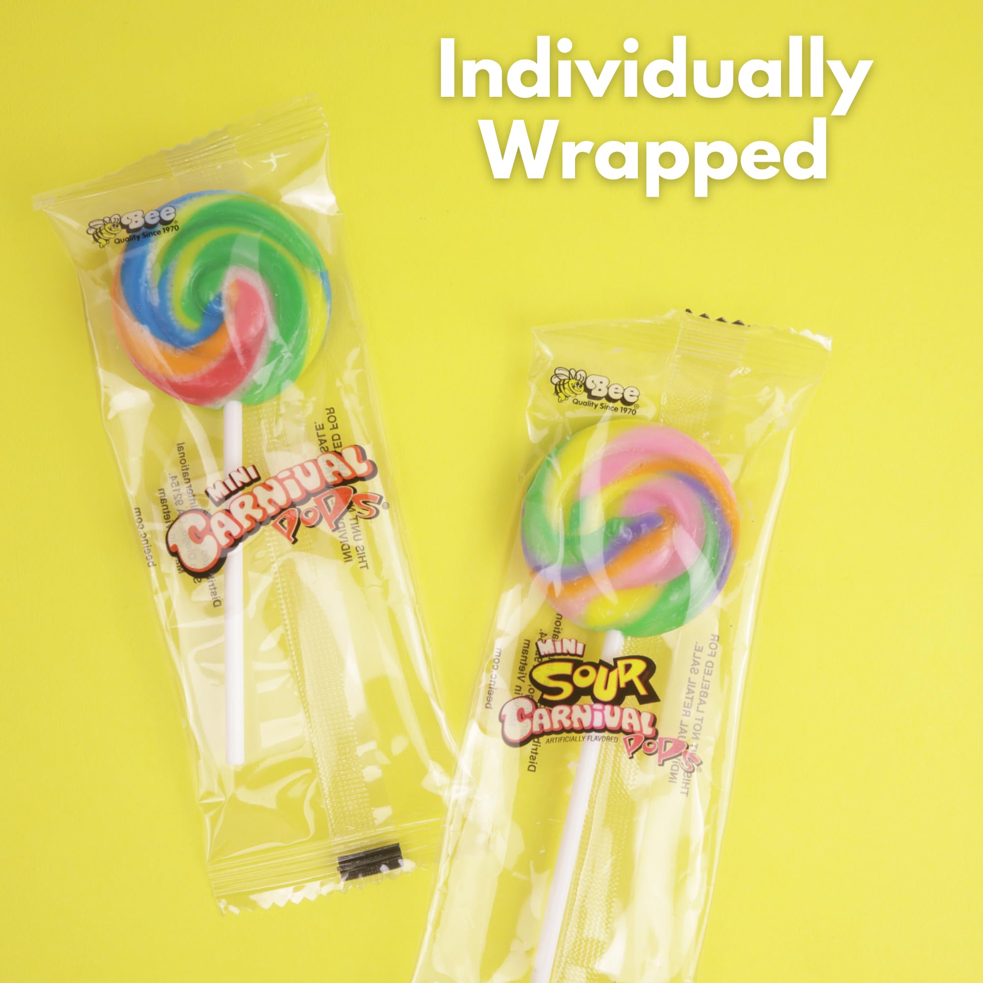 Mini Sweet & Sour Swirl Lollipops, Sucker Mix, Individually Wrapped Candy, Party Favors, 14 Count