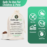Cure With Pure Organic Soap Nuts Deseeded 1lb/450g With 1 Wash Bag Approx 180 Loads,Eco-friendly Soap Nuts Laundry Detergent,Chemical & Fragrance-free