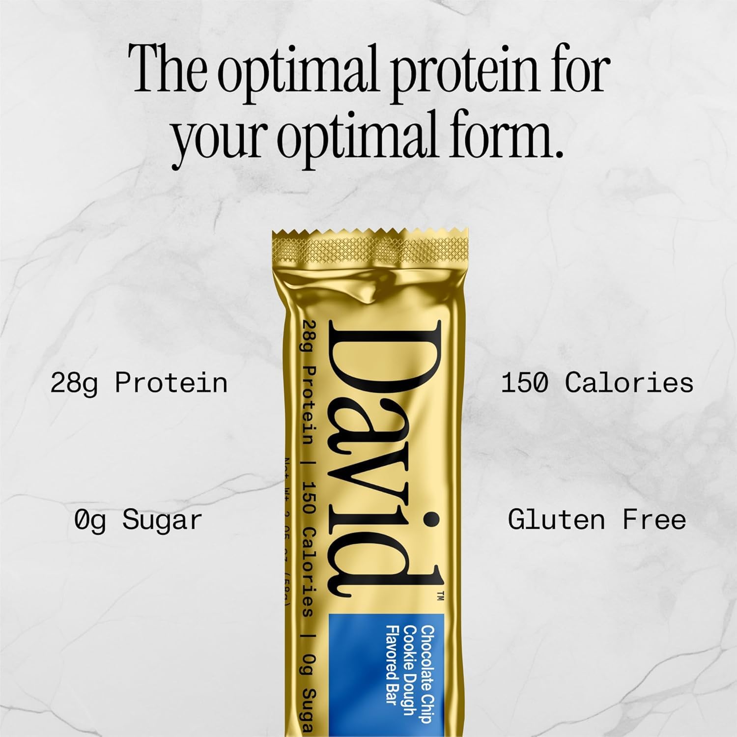 David Protein Bar, David Favorites, 60 Protein Bars | 28g of Protein | 150 Calories | 0g of Sugar - High Protein, Low Carb, Gluten Free Protein Bar