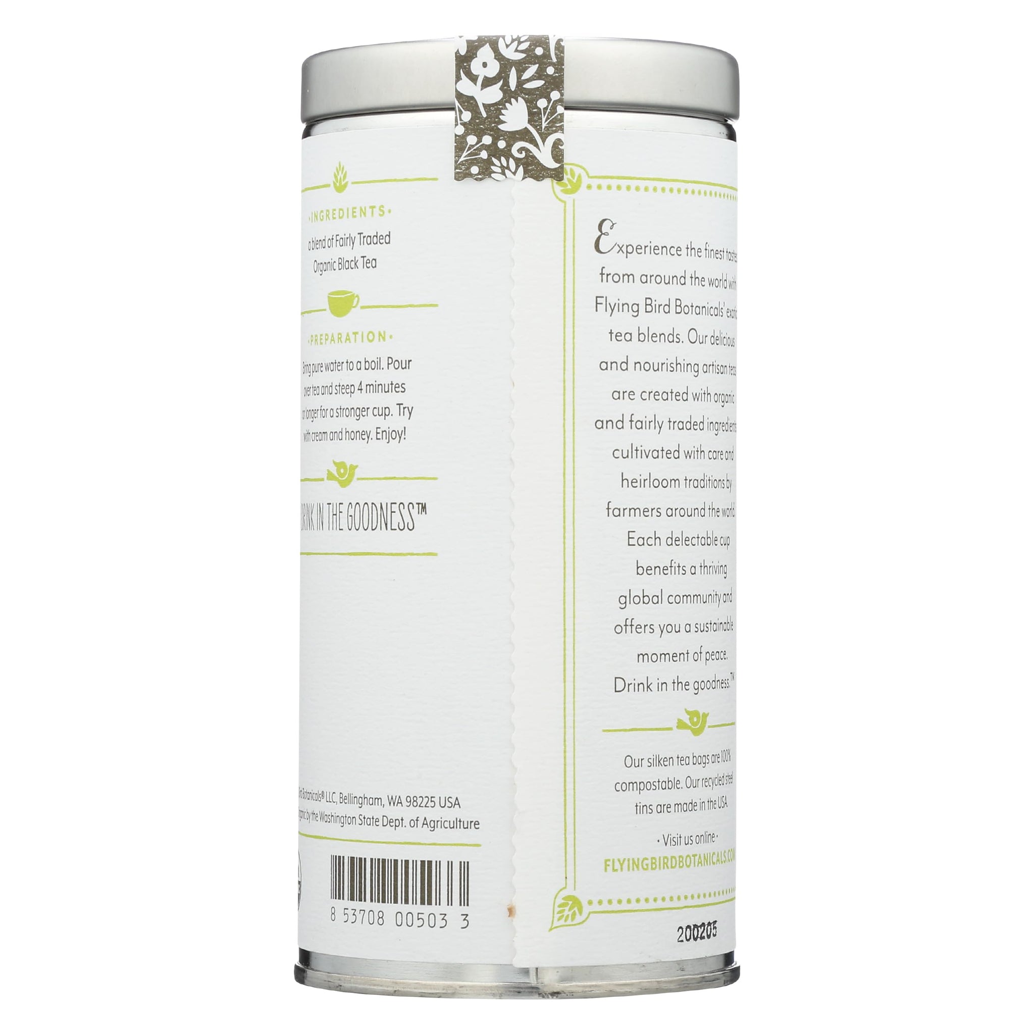 FLYING BIRD BOTANICALS Organic Irish Breakfast Tea, 15 CT
