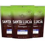 Santa Lucia Coffee Café Crema Espresso Roast Coffee - Specialty Volcanic Nicaraguan Espresso Roast - Farm-Direct, Low-Acid - Dense Golden Crema