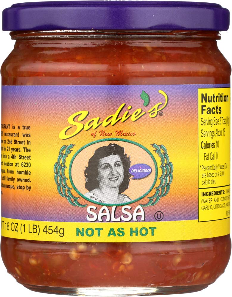 SADIES Not as Hot Salsa, 16 OZ